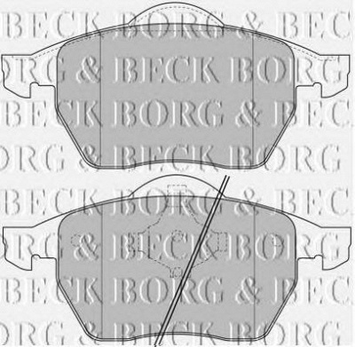 BORG & BECK bbp1645 -  Комплект тормозных колодок, дисковый тормоз